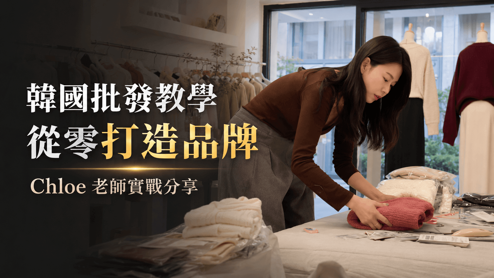 Chloe老師韓國批發代購教學，實際經營服飾門市與打造自有品牌