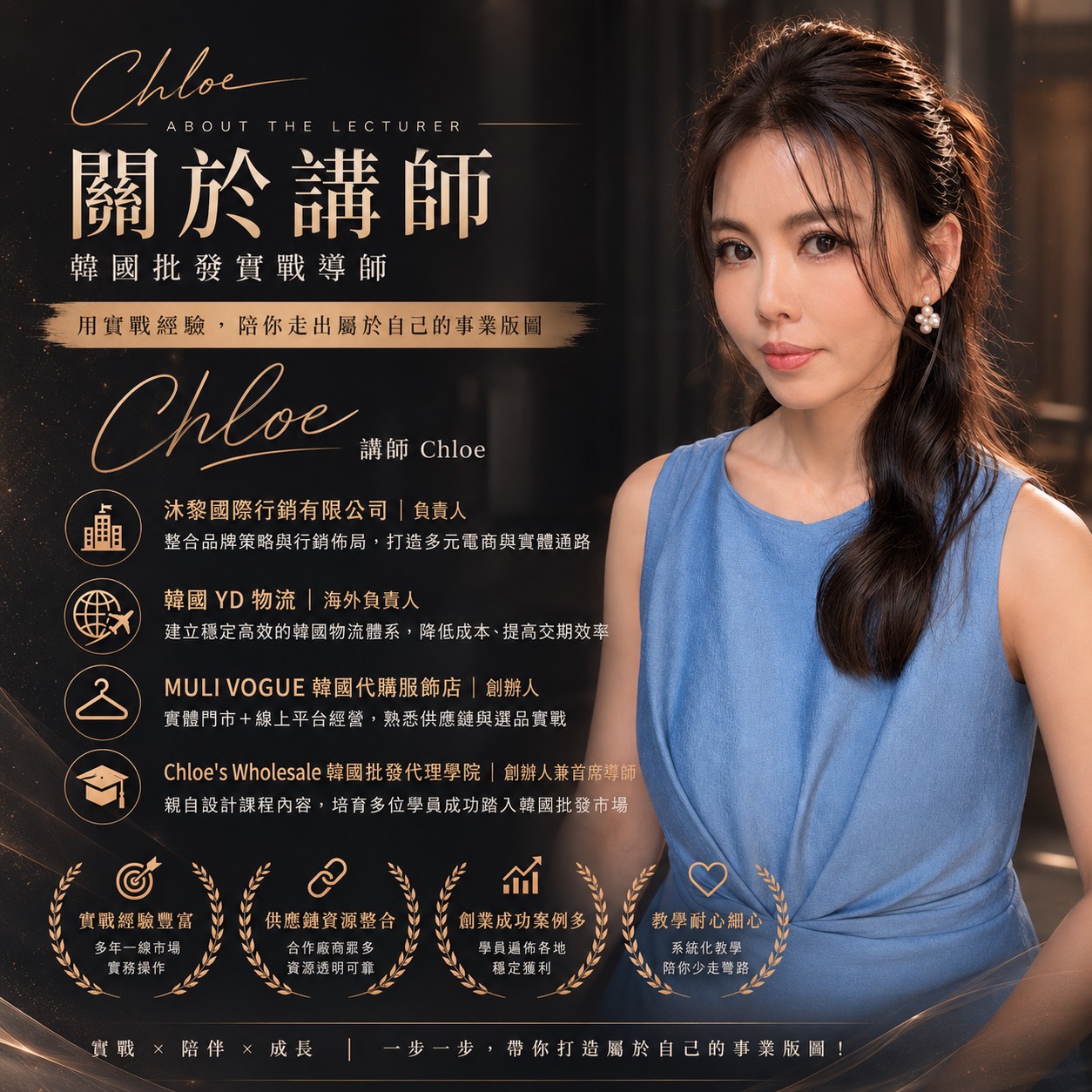 Chloe老師｜韓國批發與品牌經營講師
